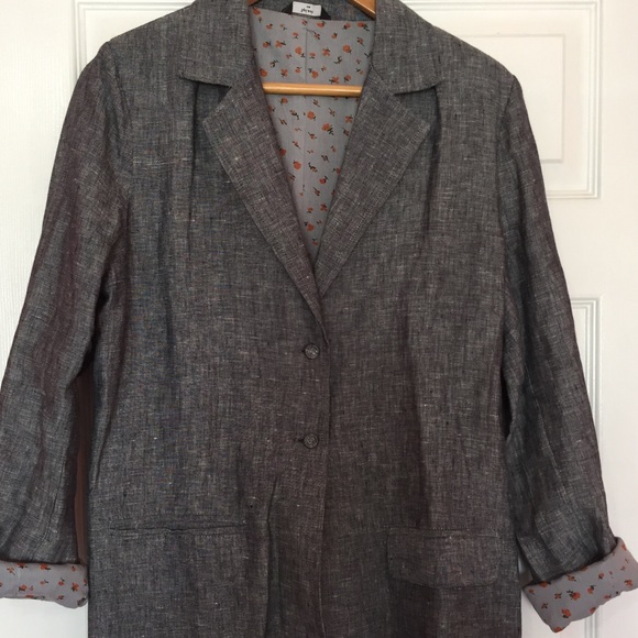NWOT Blue Linen Blazer Jacket by Splash. - Picture 2 of 8